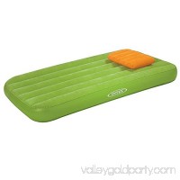 Intex Cozy Kidz Inflatable Air Bed w/ Contrasting Color Pillow (Green/Orange)   